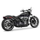 Freedom Performance Shorty American Outlaw 2-into-1 Exhaust for Harley 18-25 Softail (read note) / Black / Sculpted Black  - Customhoj