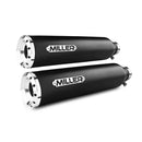 Miller Cleveland Euro 5 Slip-On Mufflers for Harley 21-24 Touring (107" engine) / Matte Black / Straight Polished  - Customhoj
