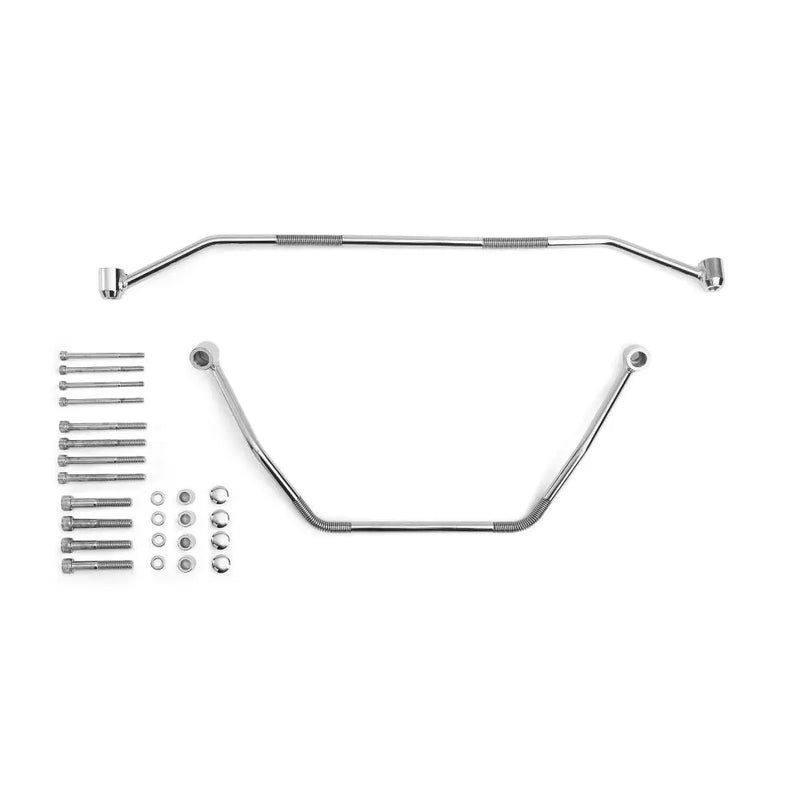 Highway Hawk Kit universal de soporte para alforjas de motocicleta cromado