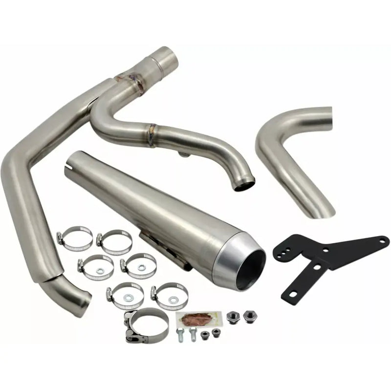 Sistema de escape Bassani Road Rage III inoxidable 2 en 1 para Harley