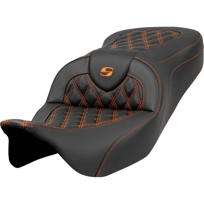 Saddlemen Asiento Roadsofa Lattice Stitch para Harley