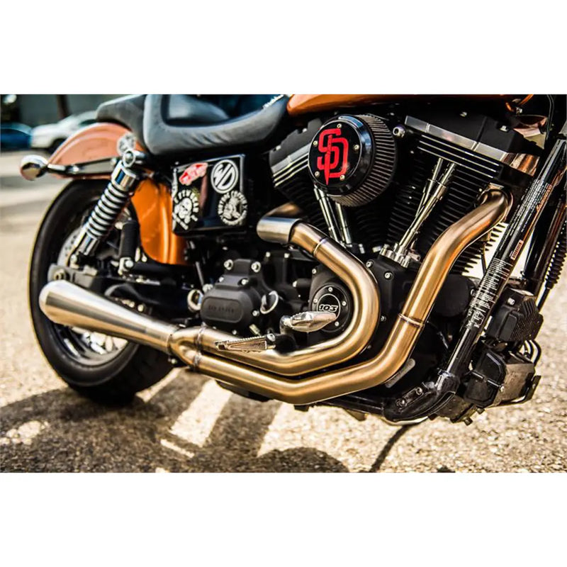 Sistema de escape Bassani Road Rage III inoxidable 2 en 1 para Harley