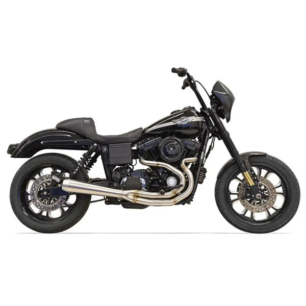 Sistema de escape Bassani Road Rage de tres pasos 2 en 1 inoxidable para Harley