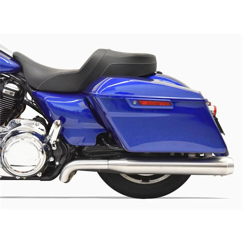 Sistema de escape Bassani True Dual de acero inoxidable para Harley