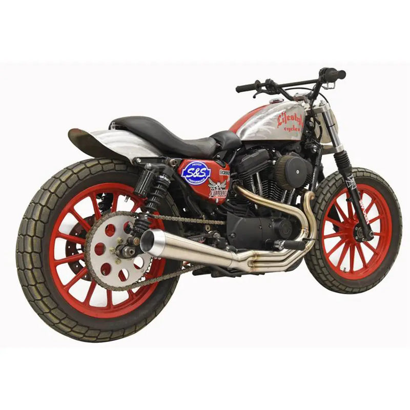 Sistema de escape Bassani Road Rage III High Output 2 en 1 inoxidable para Harley