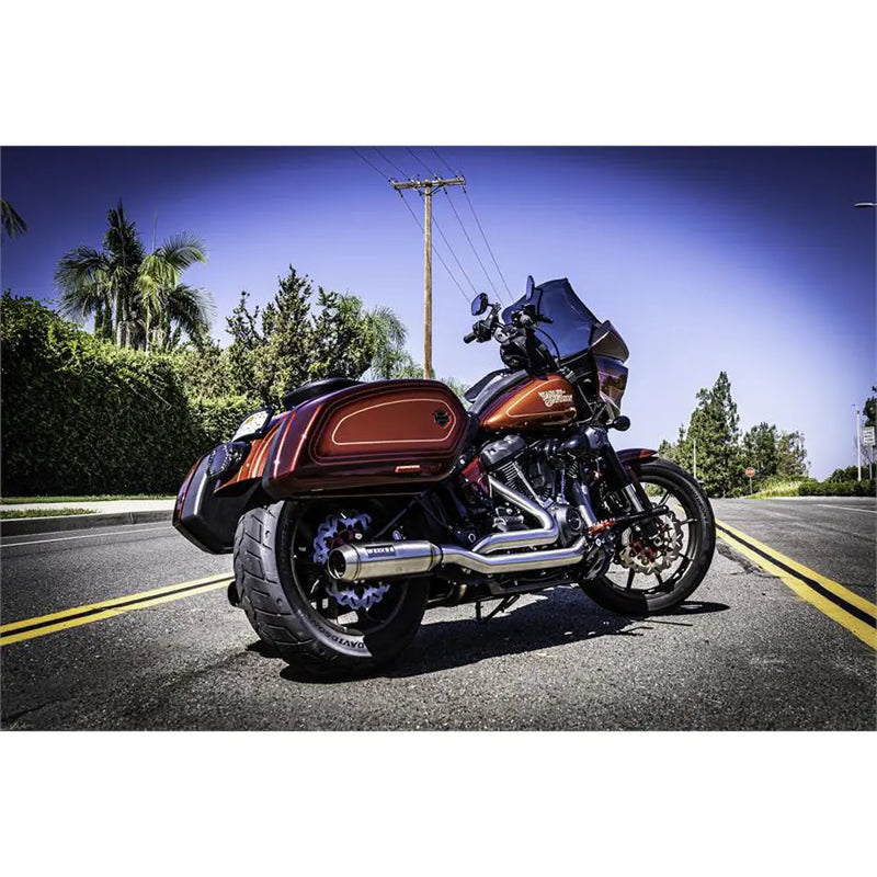 Sistema de escape Bassani True Dual Stainless Super Bike para Harley