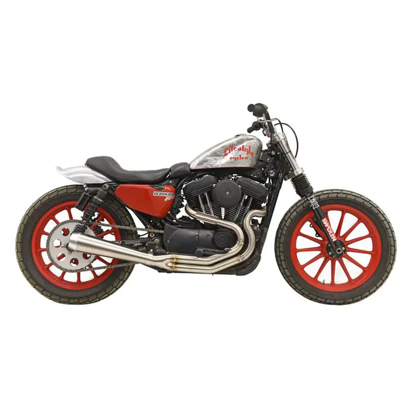 Sistema de escape Bassani Road Rage III High Output 2 en 1 inoxidable para Harley