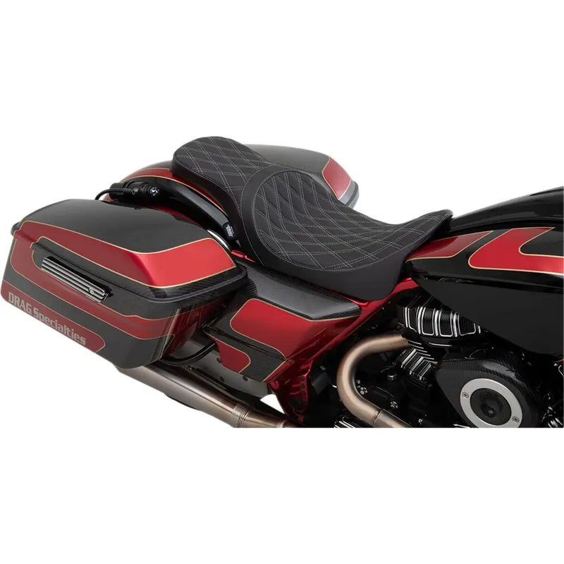 Drag Specialties Asiento Predator 2-Up para Harley