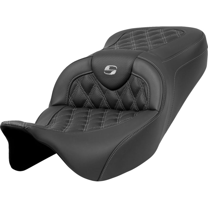 Saddlemen Asiento Roadsofa Lattice Stitch para Harley
