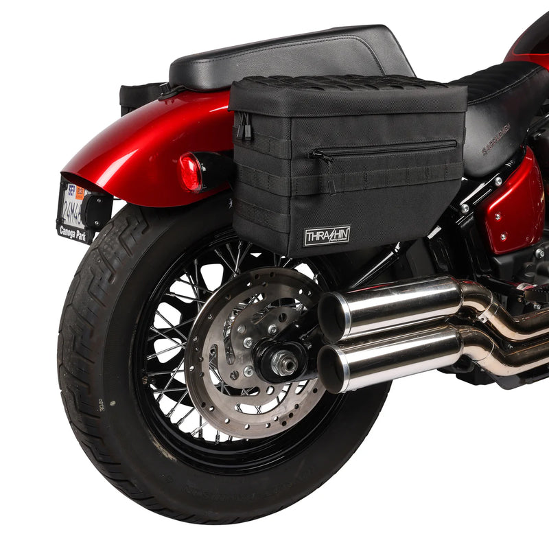 Thrashin Supply Escape 18L Juego de alforjas para motocicleta tipo throw-over