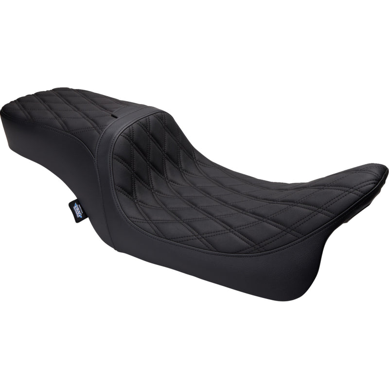 Drag Specialties Asiento con respaldo Performance Predator 2-Up para Harley