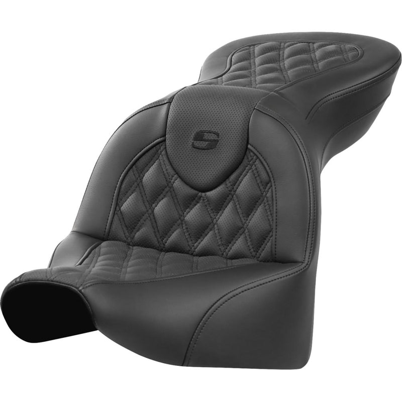 Saddlemen Asiento Roadsofa Lattice Stitch para Harley