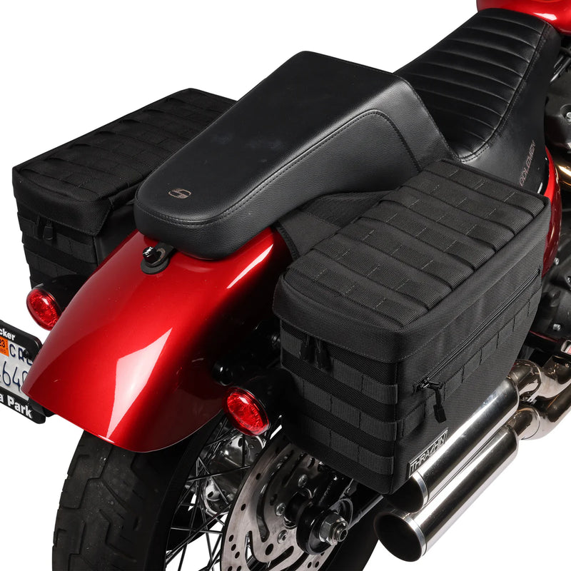 Thrashin Supply Escape 18L Juego de alforjas para motocicleta tipo throw-over