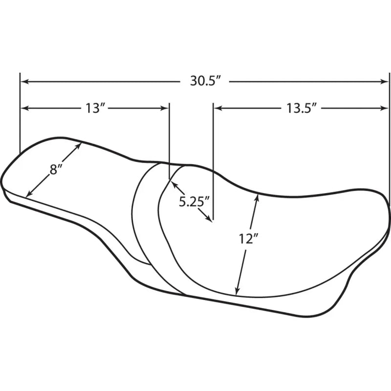 Drag Specialties Asiento delantero Predator 2-Up para Harley