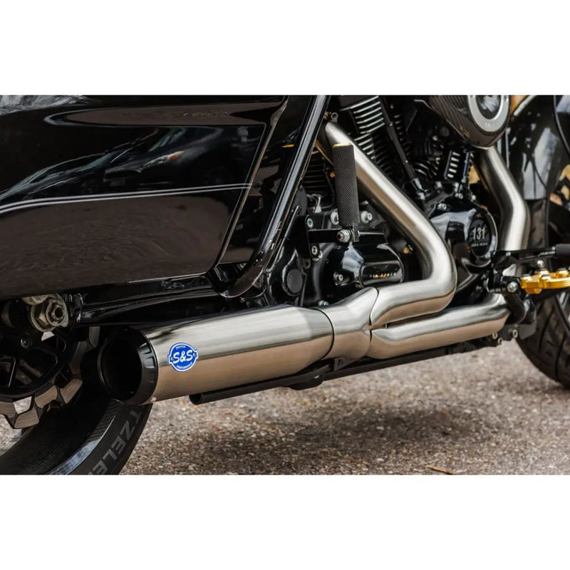 S&S Sistema de escape Qualifier 2 en 1 de acero inoxidable para Harley