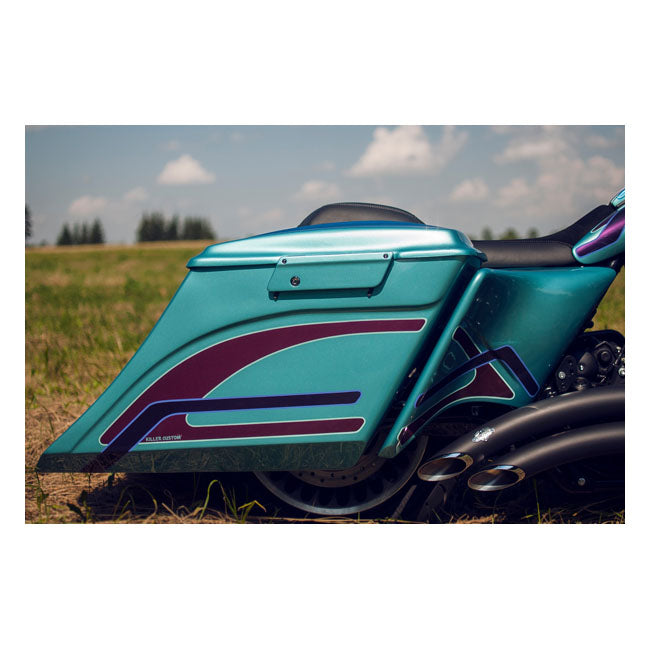 Killer Custom Carcasas de alforjas estiradas Swoop de 7" / 5" para Harley