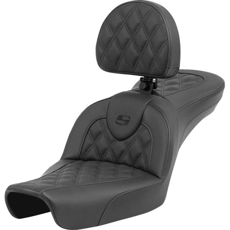 Saddlemen Asiento Roadsofa Lattice Stitch para Harley