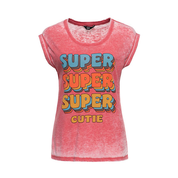 Camiseta Queen Kerosin Super Cutie Lavada