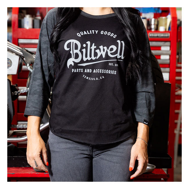 Biltwell Script Baseball Longsleeve Señoras