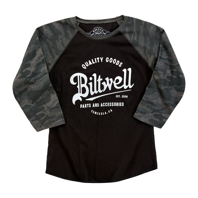 Biltwell Script Baseball Longsleeve Señoras