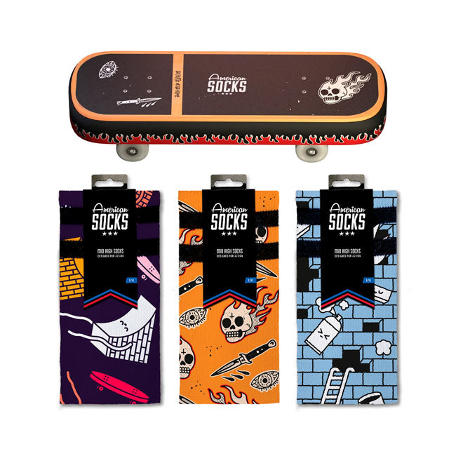 American Socks Calcetines de la firma Skateboard Gift Box