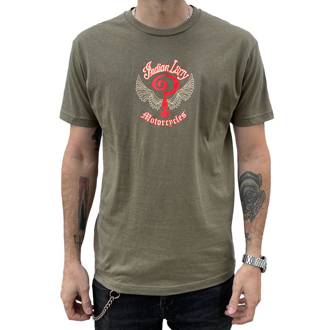 Indian Camiseta Larry Military Logo Verde