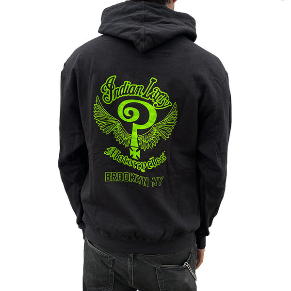 Indian Sudadera con capucha Larry Slime Logo Verde