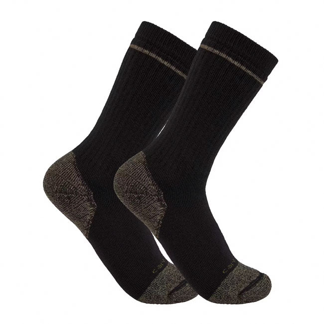 Carhartt Paquete de 3 calcetines de algodón con puntera de acero