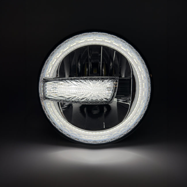 SMP Beam Shaker 7" Motocicleta LED Faro Insertar