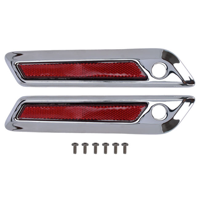 MCS Cubiertas para cierres de alforjas estilo OEM para Harley