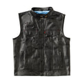 West Coast Choppers x 13 1/2 Dominator chaleco de cuero de la motocicleta
