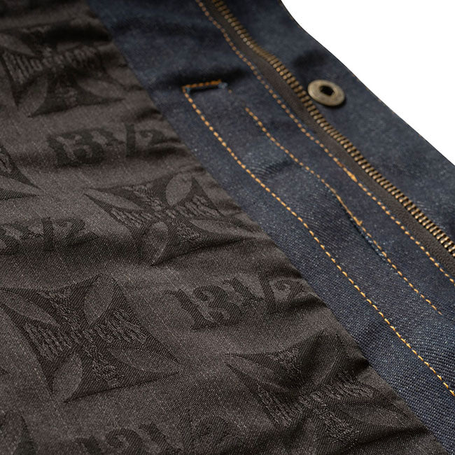 West Coast Choppers x 13 1/2 Dominator RAW Denim Moto Chaleco