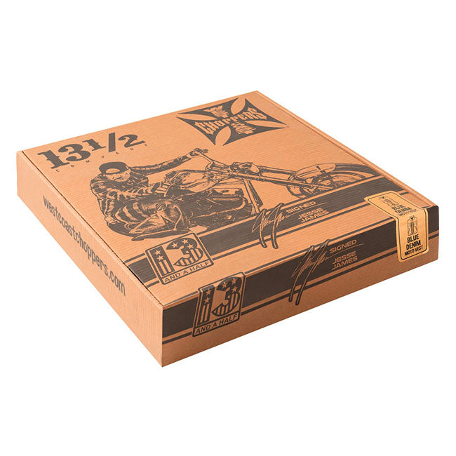 West Coast Choppers x 13 1/2 Dominator RAW Denim Moto Chaleco