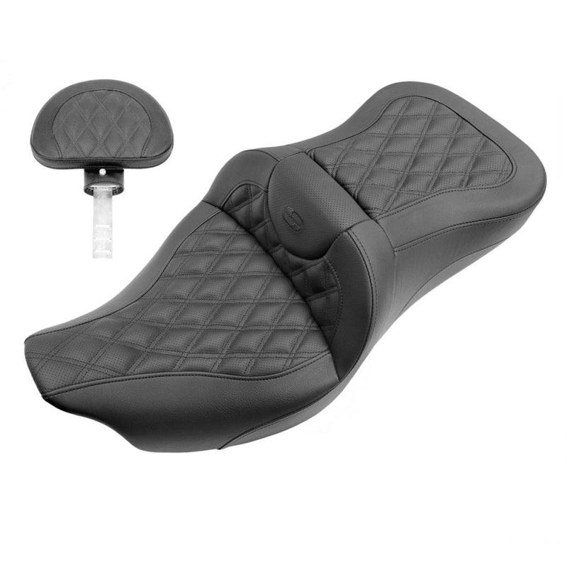 Saddlemen Asiento Roadsofa Lattice Stitch para Harley