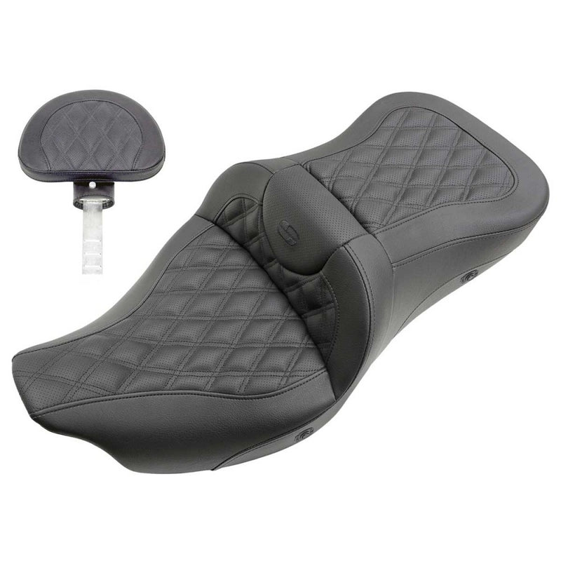 Saddlemen Asiento Roadsofa Lattice Stitch para Harley
