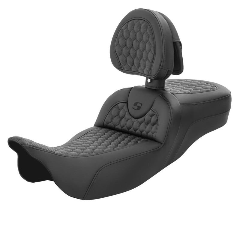 Saddlemen Roadsofa Extended Reach Asiento de nido de abeja para Harley