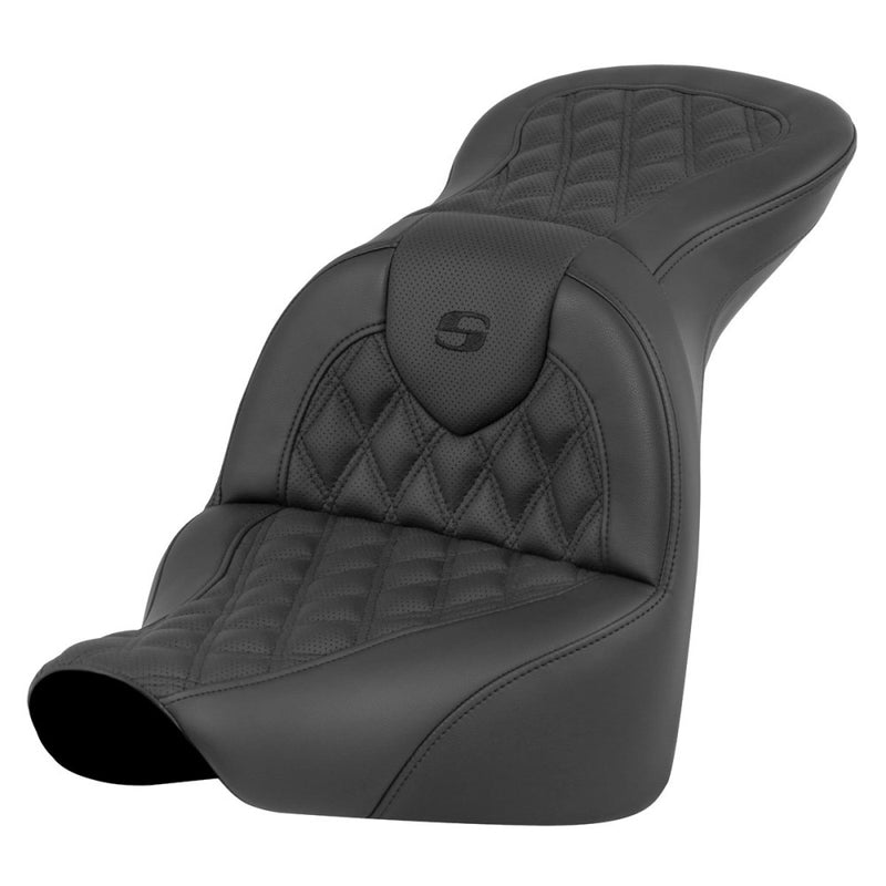 Saddlemen Asiento Roadsofa Lattice Stitch para Harley