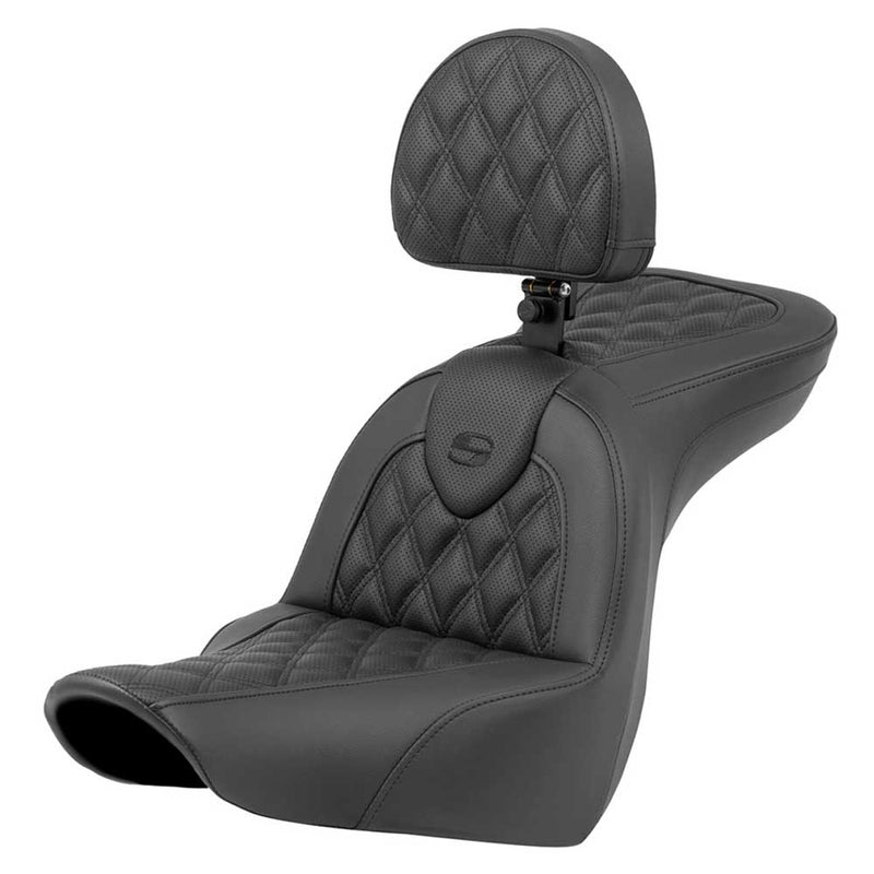 Saddlemen Asiento Roadsofa Lattice Stitch para Harley