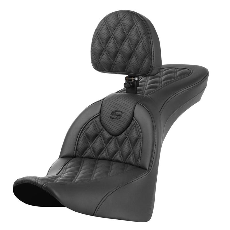 Saddlemen Asiento Roadsofa Lattice Stitch para Harley