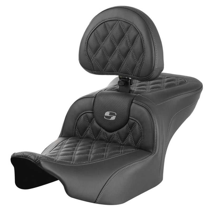 Saddlemen Asiento Roadsofa Lattice Stitch para Harley