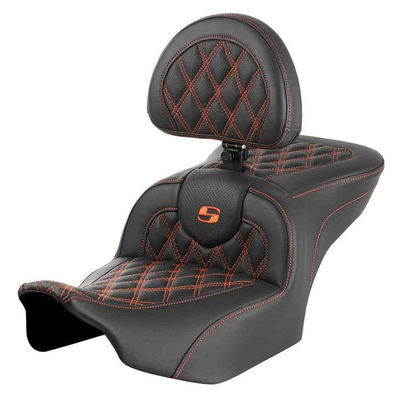 Saddlemen Asiento Roadsofa Lattice Stitch para Harley