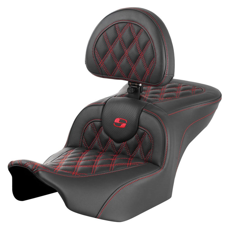 Saddlemen Asiento Roadsofa Lattice Stitch para Harley