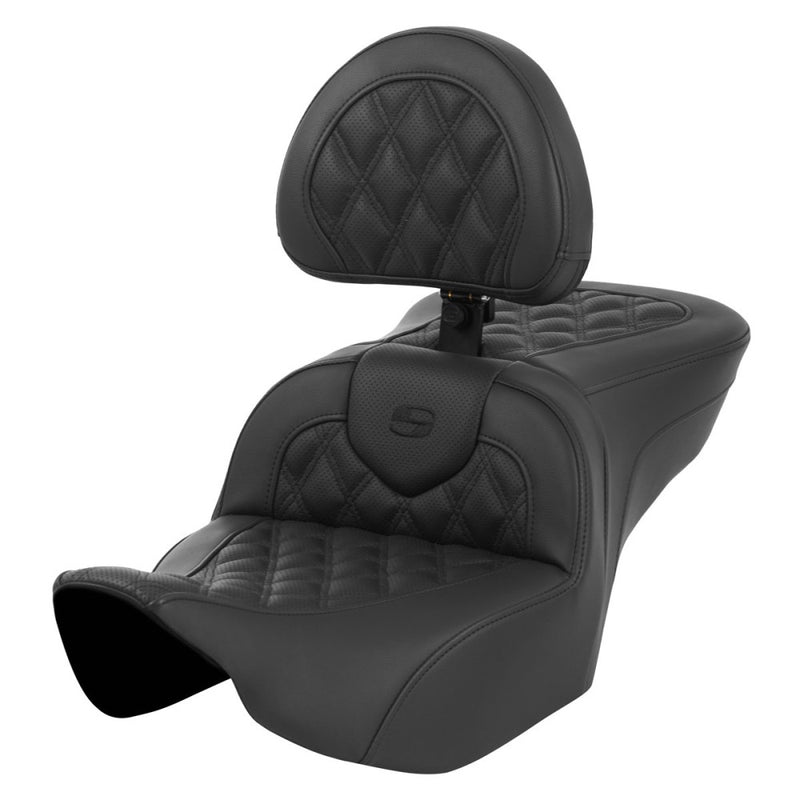 Saddlemen Asiento Roadsofa Lattice Stitch para Harley