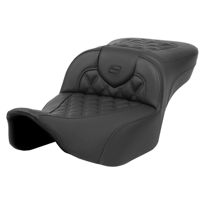 Saddlemen Asiento Roadsofa Extended Reach Lattice Stitch para Harley