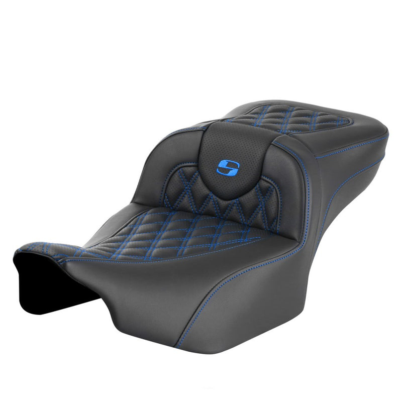 Saddlemen Asiento Roadsofa Extended Reach Lattice Stitch para Harley