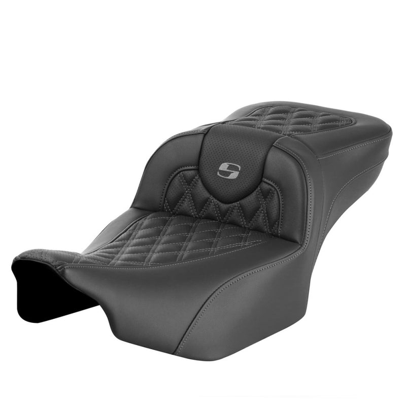 Saddlemen Asiento Roadsofa Extended Reach Lattice Stitch para Harley