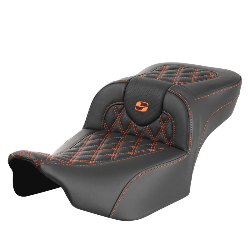 Saddlemen Asiento Roadsofa Extended Reach Lattice Stitch para Harley