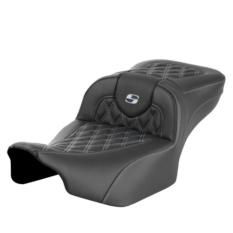 Saddlemen Asiento Roadsofa Extended Reach Lattice Stitch para Harley