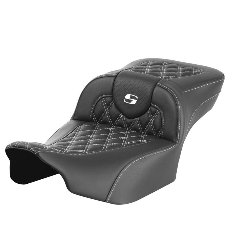 Saddlemen Asiento Roadsofa Extended Reach Lattice Stitch para Harley