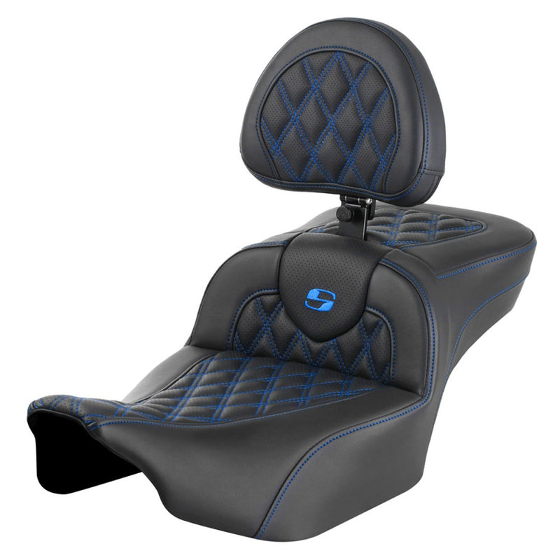 Saddlemen Asiento Roadsofa Extended Reach Lattice Stitch para Harley